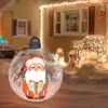 Bola inflable de PVC decorada para Navidad al aire libre