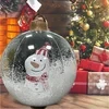 Bola inflable de PVC decorada para Navidad al aire libre