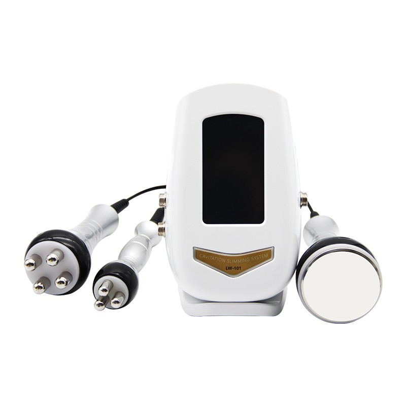 Máquina de adelgazamiento corporal ultrasónica RF de cavitación 40K 3 en 1: dispositivo de belleza y masajeador facial