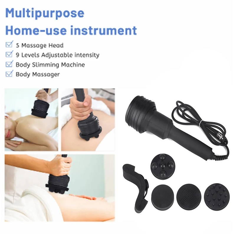 Masajeador de celulitis por vibración portátil 5 en 1 Fitness G5: máquina adelgazante y eliminadora de grasa
