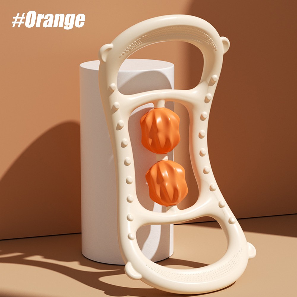 Masajeador de cuello con rodillo para puntos gatillo: herramienta de masaje de tejido profundo para yoga, fitness, cintura, espalda y hombros.