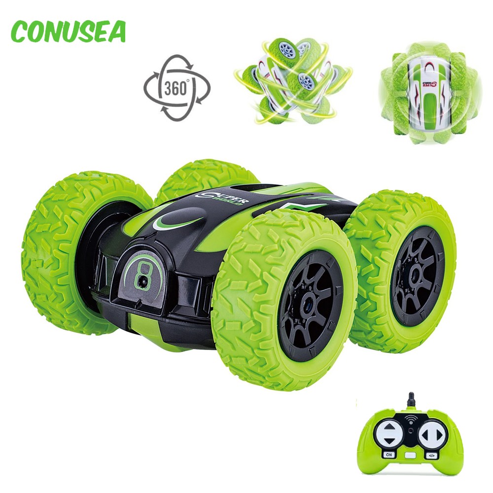 Coche acrobático teledirigido de doble cara de alta velocidad - Control remoto de 2,4 G con luces LED