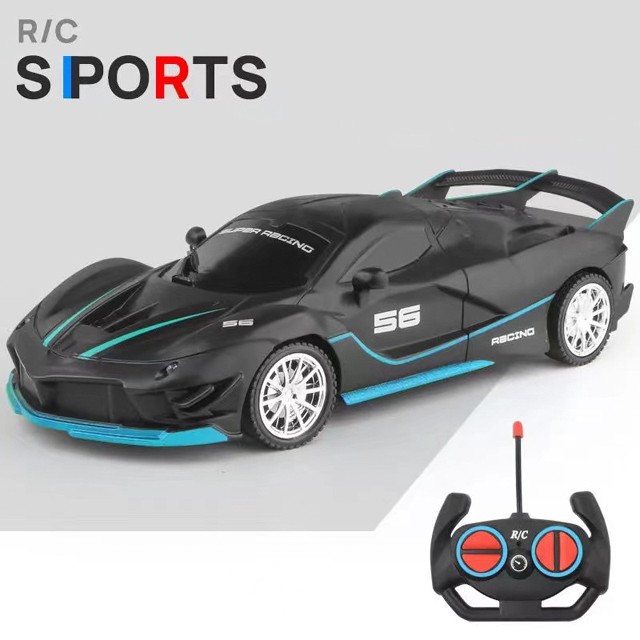 Auto deportivo RC 1:18 con luz LED y control remoto de 2.4G para derrapar a alta velocidad