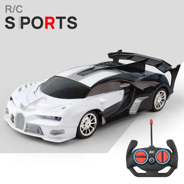 Auto deportivo RC 1:18 con luz LED y control remoto de 2.4G para derrapar a alta velocidad