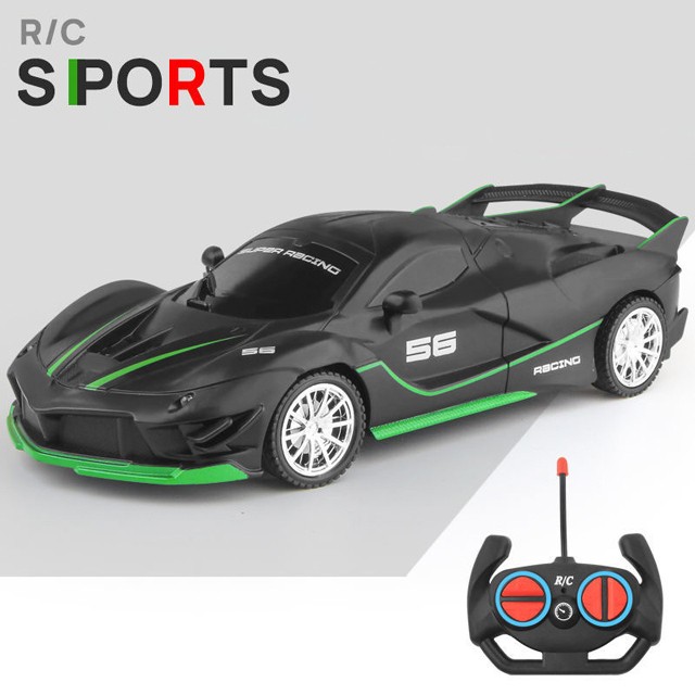 Auto deportivo RC 1:18 con luz LED y control remoto de 2.4G para derrapar a alta velocidad