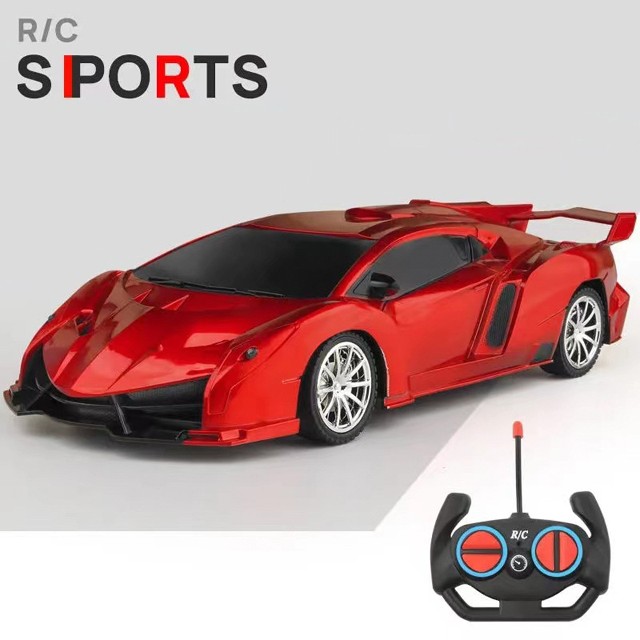 Auto deportivo RC 1:18 con luz LED y control remoto de 2.4G para derrapar a alta velocidad