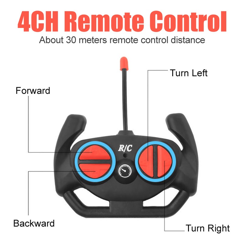 Auto deportivo RC 1:18 con luz LED y control remoto de 2.4G para derrapar a alta velocidad