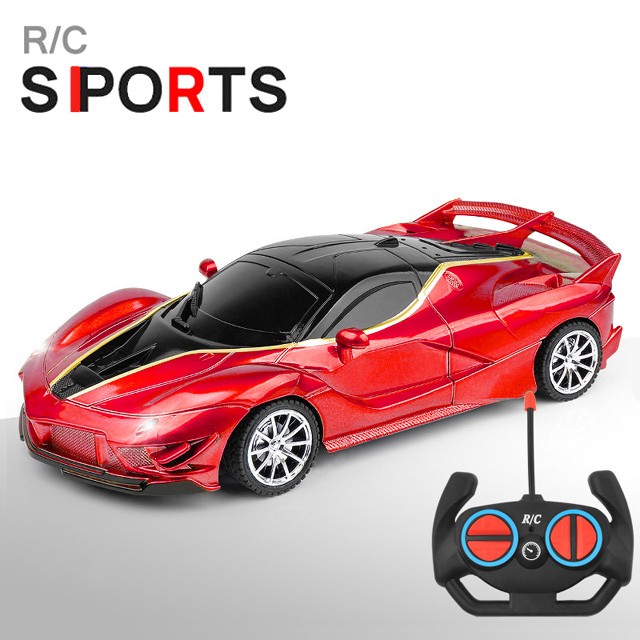 Auto deportivo RC 1:18 con luz LED y control remoto de 2.4G para derrapar a alta velocidad