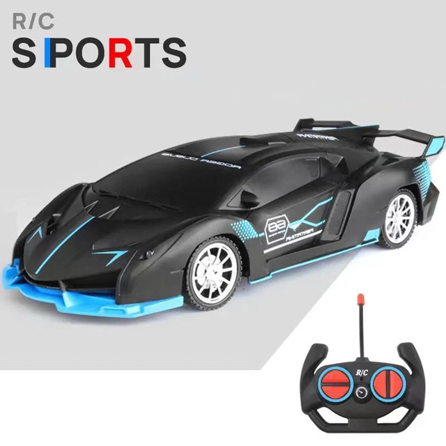 Auto deportivo RC 1:18 con luz LED y control remoto de 2.4G para derrapar a alta velocidad