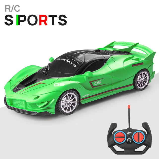 Auto deportivo RC 1:18 con luz LED y control remoto de 2.4G para derrapar a alta velocidad