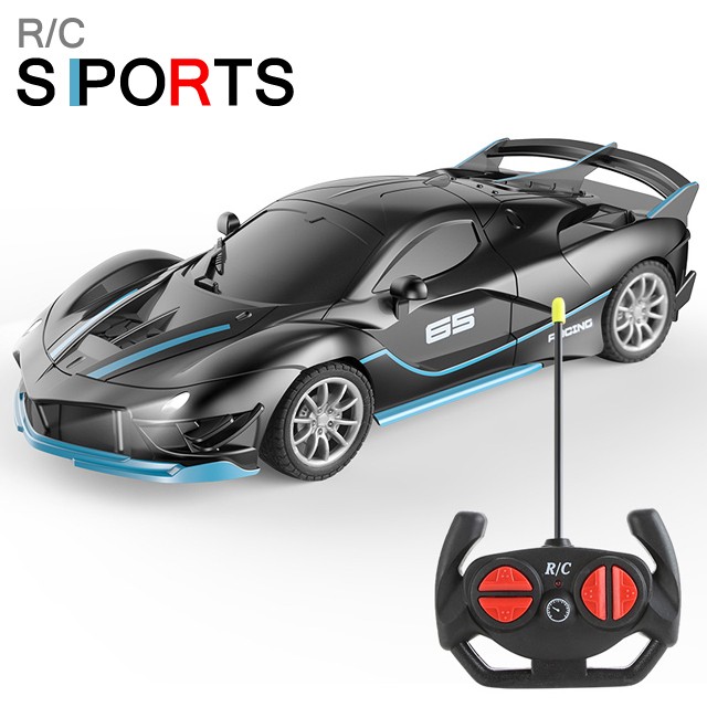 Auto deportivo RC 1:18 con luz LED y control remoto de 2.4G para derrapar a alta velocidad