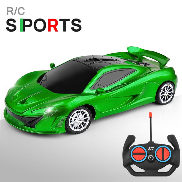 Auto deportivo RC 1:18 con luz LED y control remoto de 2.4G para derrapar a alta velocidad