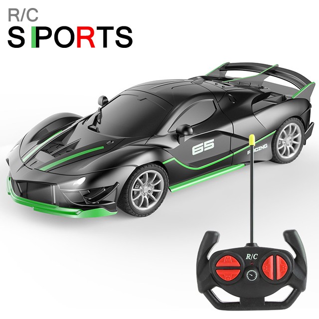 Auto deportivo RC 1:18 con luz LED y control remoto de 2.4G para derrapar a alta velocidad