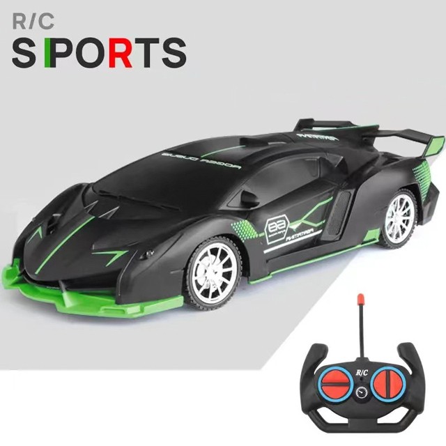 Auto deportivo RC 1:18 con luz LED y control remoto de 2.4G para derrapar a alta velocidad