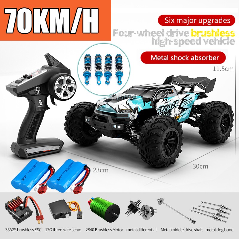 Vehículo todoterreno RC 4x4 - Monster Truck 4x4 sin escobillas de alta velocidad de 70 km/h