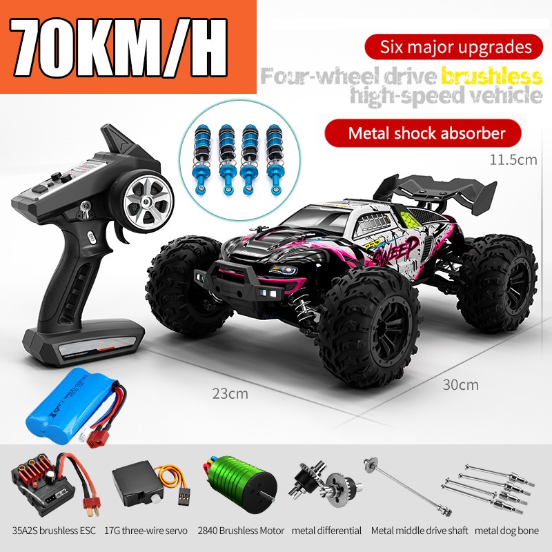 Vehículo todoterreno RC 4x4 - Monster Truck 4x4 sin escobillas de alta velocidad de 70 km/h
