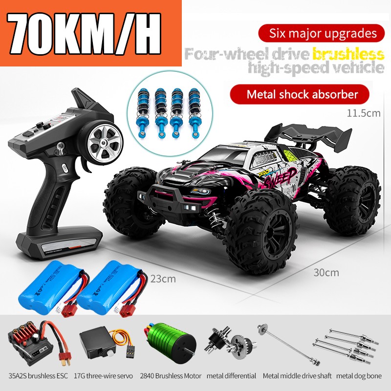 Vehículo todoterreno RC 4x4 - Monster Truck 4x4 sin escobillas de alta velocidad de 70 km/h