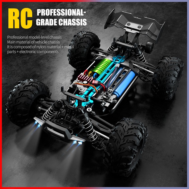 Vehículo todoterreno RC 4x4 - Monster Truck 4x4 sin escobillas de alta velocidad de 70 km/h
