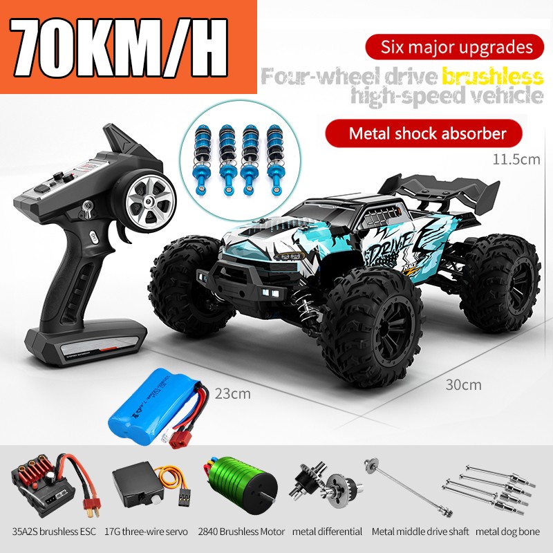 Vehículo todoterreno RC 4x4 - Monster Truck 4x4 sin escobillas de alta velocidad de 70 km/h