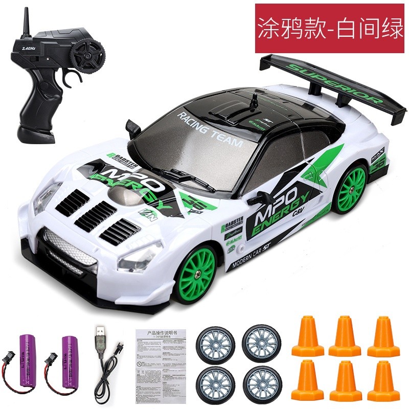 Mini coche de carreras eléctrico de derrape a escala 1:24