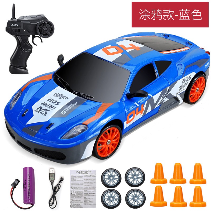 Mini coche de carreras eléctrico de derrape a escala 1:24