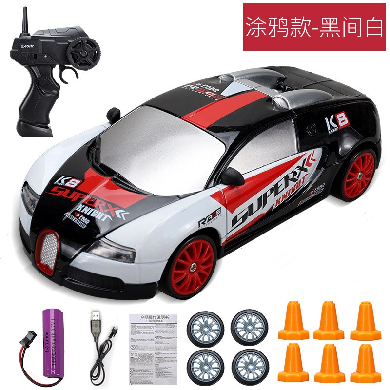 Mini coche de carreras eléctrico de derrape a escala 1:24