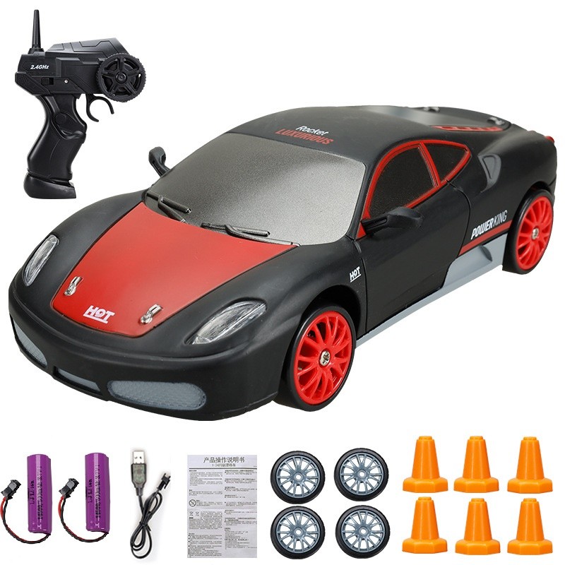Mini coche de carreras eléctrico de derrape a escala 1:24