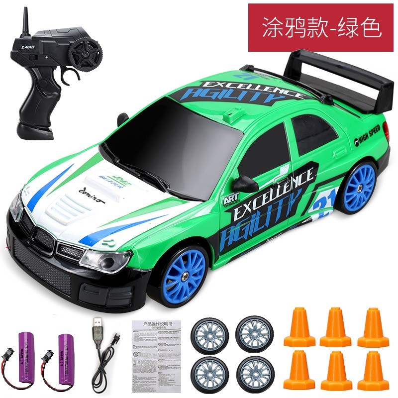 Mini coche de carreras eléctrico de derrape a escala 1:24