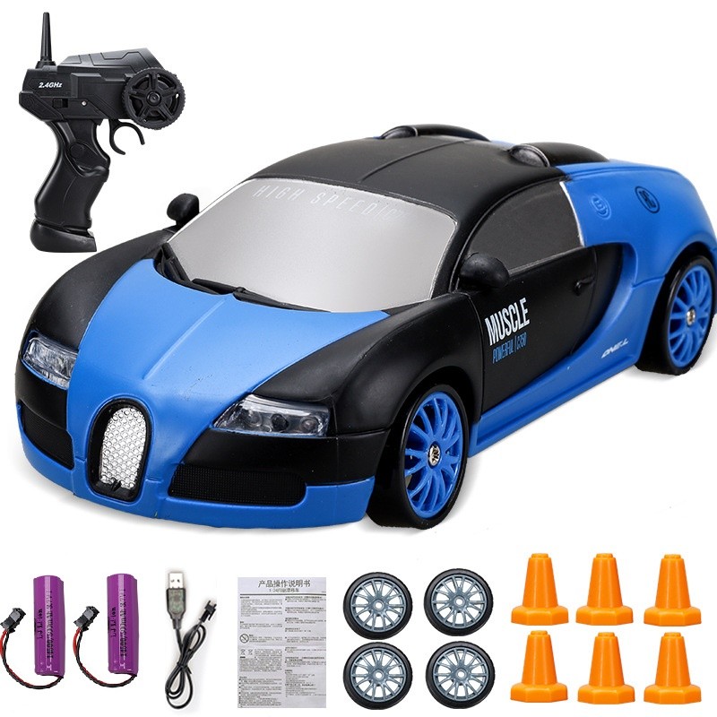 Mini coche de carreras eléctrico de derrape a escala 1:24