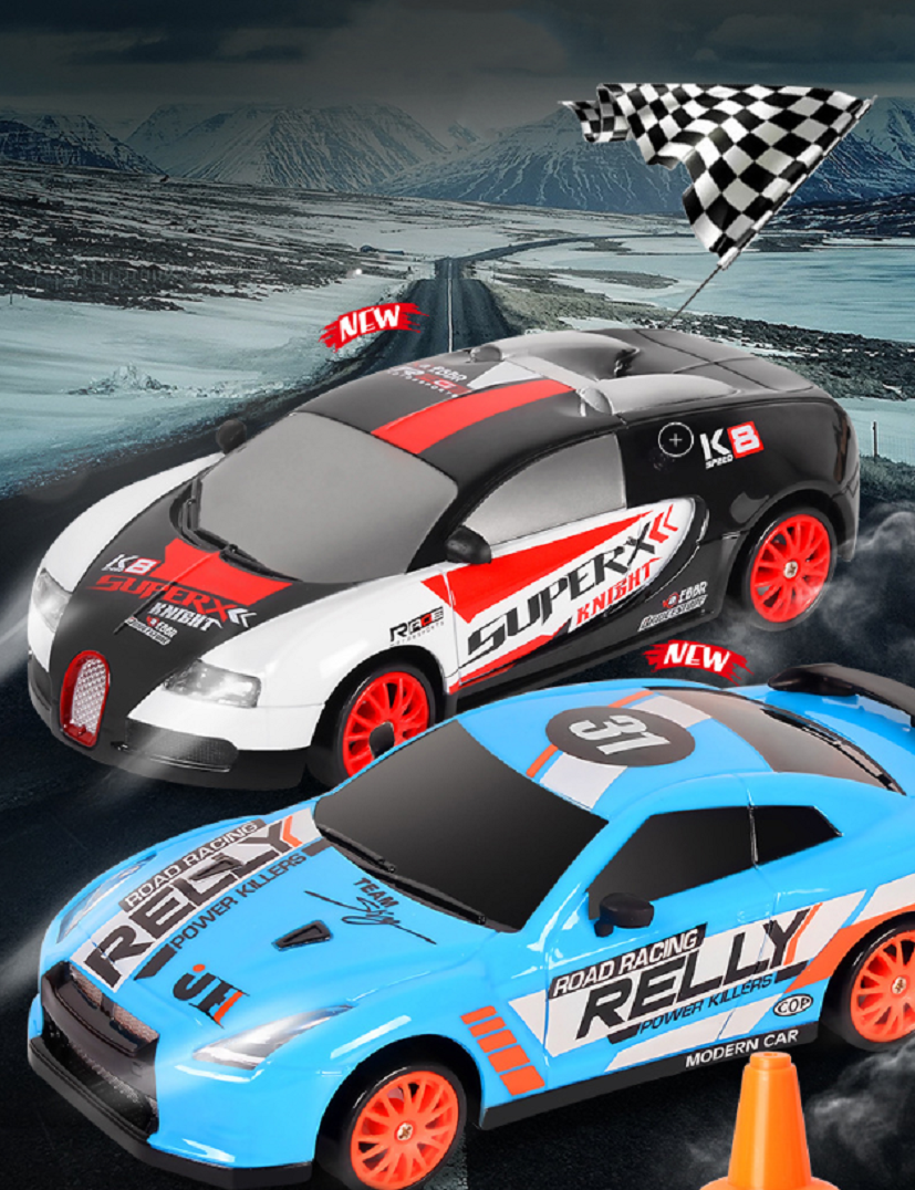 Mini coche de carreras eléctrico de derrape a escala 1:24