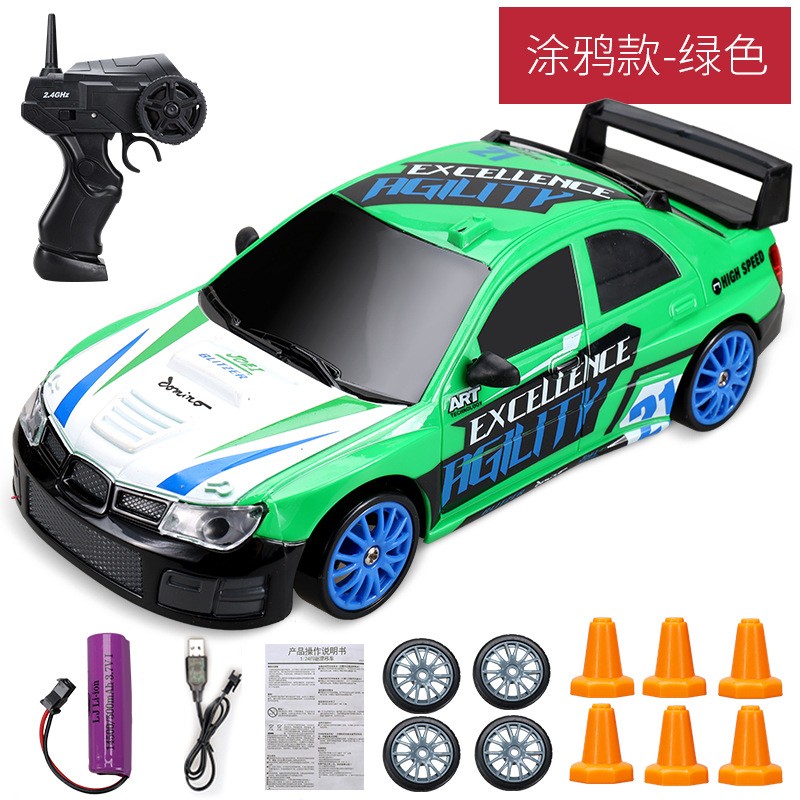 Mini coche de carreras eléctrico de derrape a escala 1:24