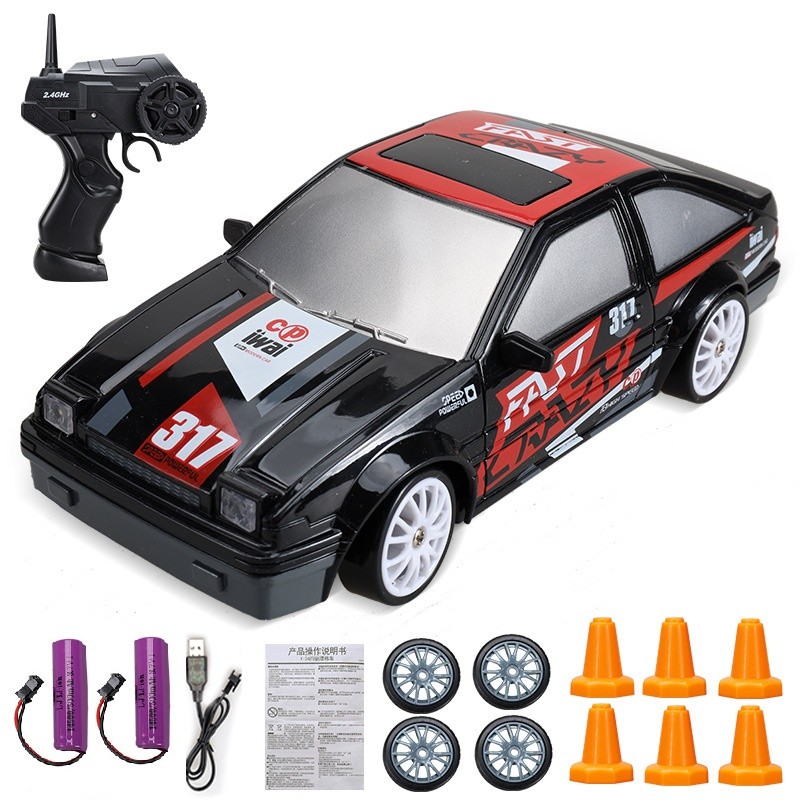 Mini coche de carreras eléctrico de derrape a escala 1:24