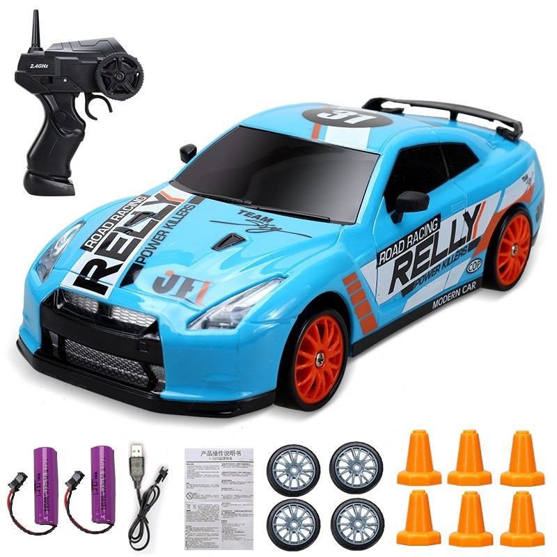 Mini coche de carreras eléctrico de derrape a escala 1:24