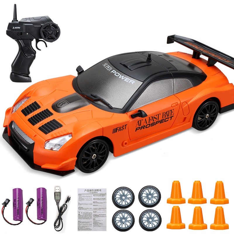 Mini coche de carreras eléctrico de derrape a escala 1:24