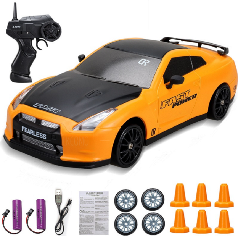 Mini coche de carreras eléctrico de derrape a escala 1:24