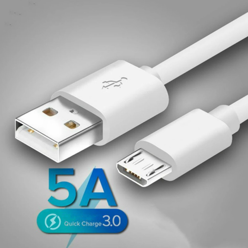 Cable micro USB y tipo C de carga rápida de 5 A - Cable de datos para teléfono móvil