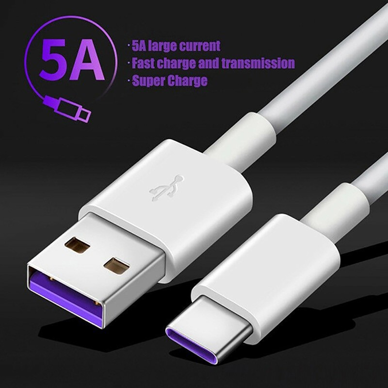 Cable micro USB y tipo C de carga rápida de 5 A - Cable de datos para teléfono móvil