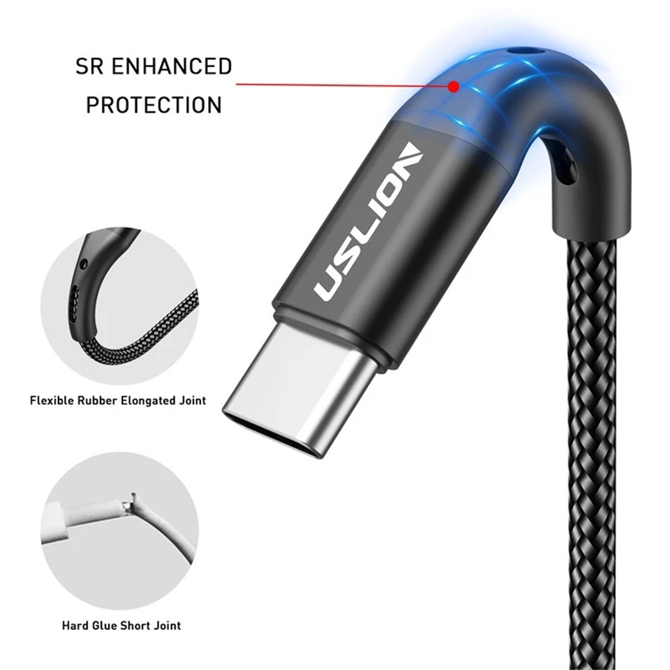 Cable de datos de carga rápida USB tipo C USLION 5A