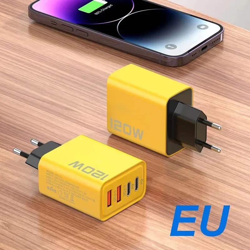 Adaptador de carga rápida USB de 120 W - Tipo C Quick Charge 3.0