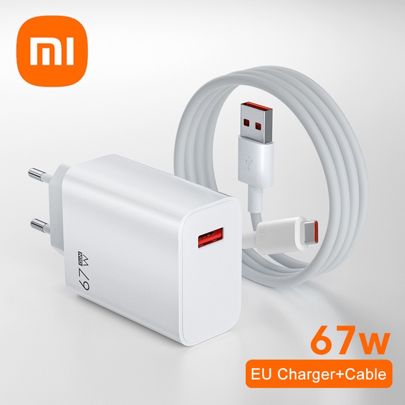 Cargador USB superrápido GaN Xiaomi de 67 W con cable tipo C de 6 A