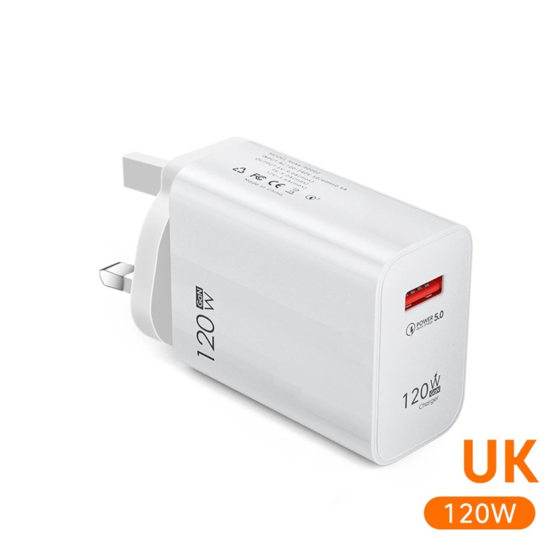 Cargador ultrarrápido original de 120 W con cable de carga turbo USB tipo C de 6 A