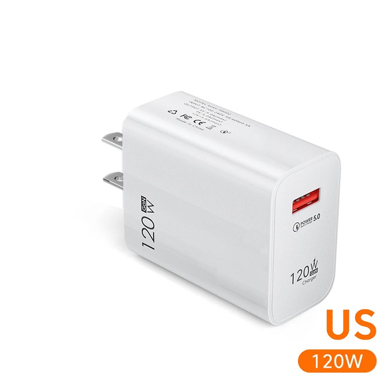 Cargador ultrarrápido original de 120 W con cable de carga turbo USB tipo C de 6 A