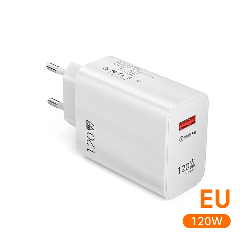Cargador ultrarrápido original de 120 W con cable de carga turbo USB tipo C de 6 A
