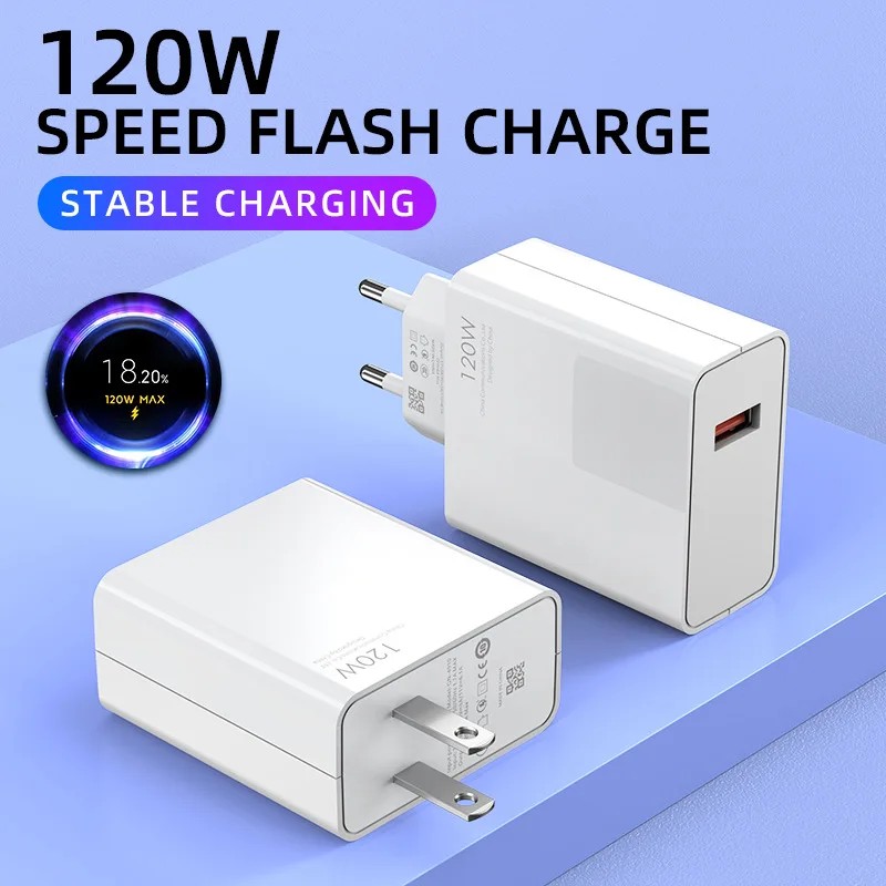 Cargador ultrarrápido original de 120 W con cable de carga turbo USB tipo C de 6 A