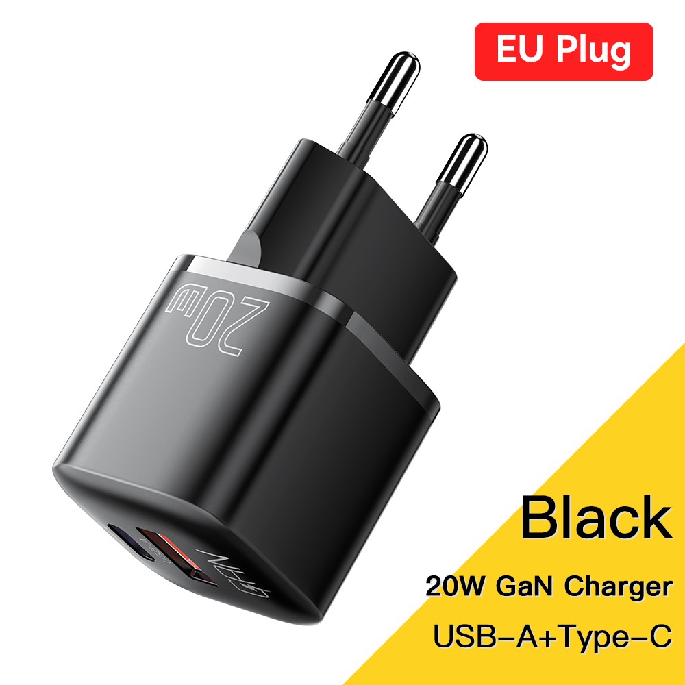 Cargador USB tipo C Essager GaN de 20 W - Carga rápida PD QC 3.0