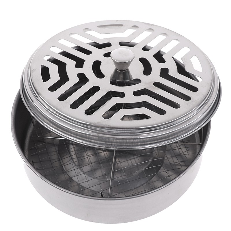 Soporte metálico seguro para espirales de mosquitos - Placa redonda para repelente de incienso en espiral