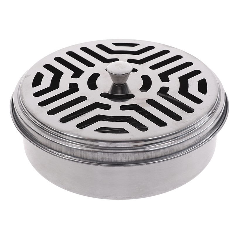 Soporte metálico seguro para espirales de mosquitos - Placa redonda para repelente de incienso en espiral