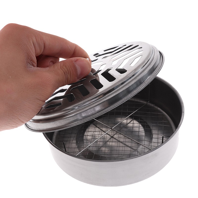 Soporte metálico seguro para espirales de mosquitos - Placa redonda para repelente de incienso en espiral