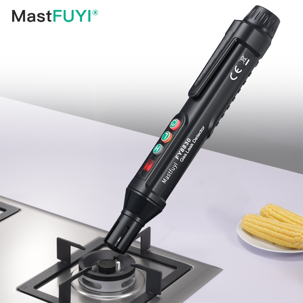 Detector de fugas de gas portátil (2024): detector de gas natural y combustible con alarma sonora y visual.