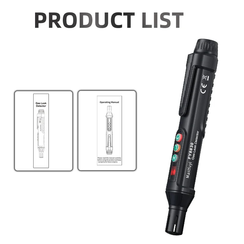 Detector de fugas de gas portátil (2024): detector de gas natural y combustible con alarma sonora y visual.